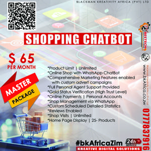 bkAfricaZim Product: Shopping ChatBot - Master