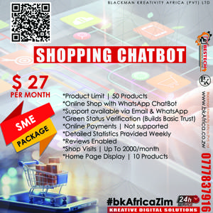 bkAfricaZim Product: Shopping ChatBot - SME